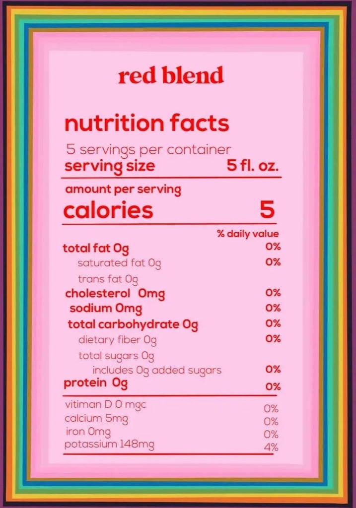 STARLA RED BLEND NUTRITIONAL FACTS