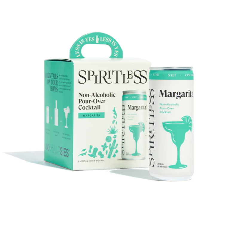 Spiritless Non-Alcoholic Margarita 4-pack of 8 oz cans