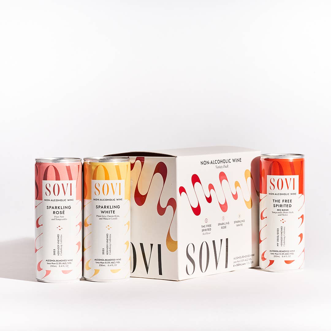6-Can Alcohol-Free Sparkling & Red Wine Variety Pack