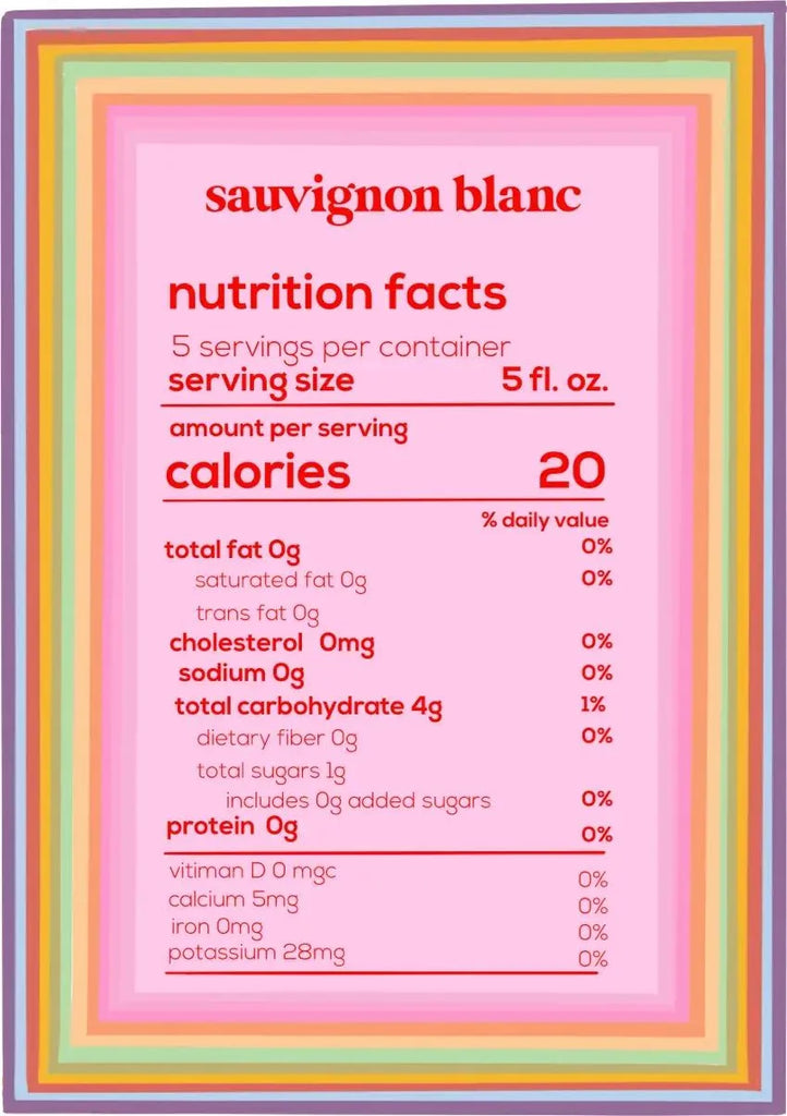Starla Sauvignon Blanc Nutritional Facts