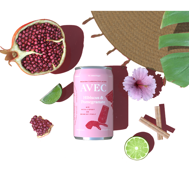 AVEC Hibiscus & Pomegranate cocktail mixer