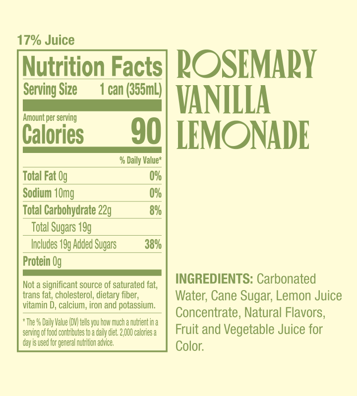 nope label rosemary vanila alttail nutrition label
